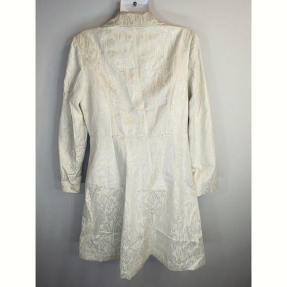 Cole Haan Collective Cream Brocade Double Breasted Blazer Dress‎ Office Size 8 - Picture 7 of 10